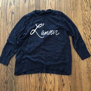 LOFT - Size L - L’amour (Love) Crew Sweater